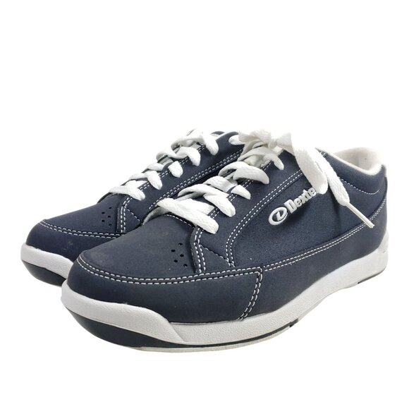 Dexter Womens Size 6.5 Navy Bowling Shoes Slide-Rite Soles Lace-Up Athletic - Picture 1 of 8